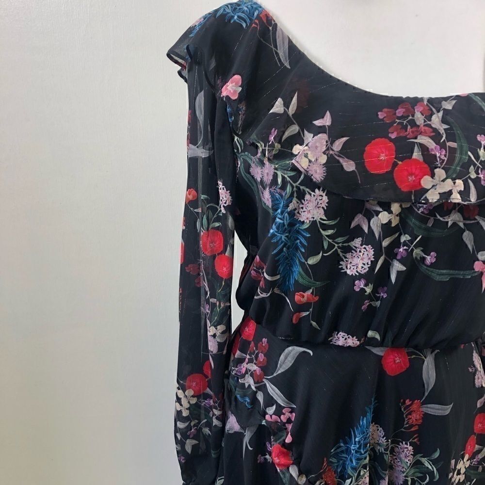 Keepsake Paperthin Off One Shoulder Dress M - Picture 4 of 12
